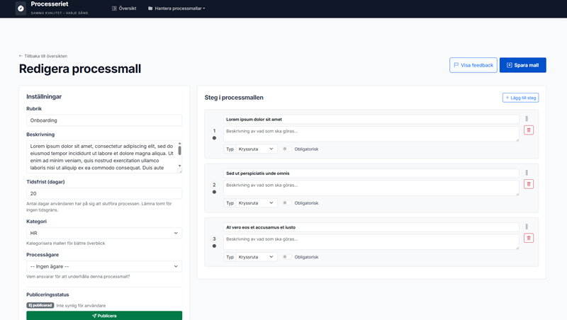 Skärmbild från Processeriet